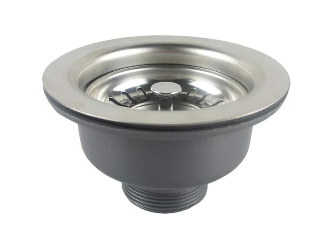 Ralo De Pia Sem Ladrão Em Aço Inoxidável, Cesto Ø 110 Mm 1", Aço Inoxidável+ Ralo Em Abs Cesto