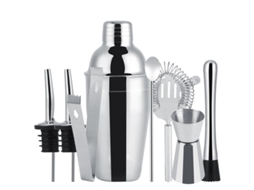 Conjunto De Coquetel Com Coqueteleira 550ml Em Aço Inoxidável hk Prata