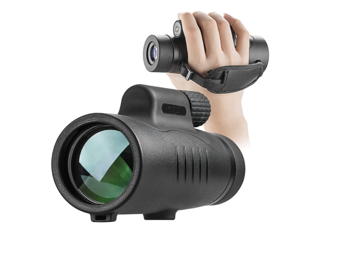 Monocular Compacto 8x42 De Alta Potência, Pequeno, Prático, Visão Noturna À Prova Dágua, À Prova De Neblina, À Prova De Choque Bestvite (preto)