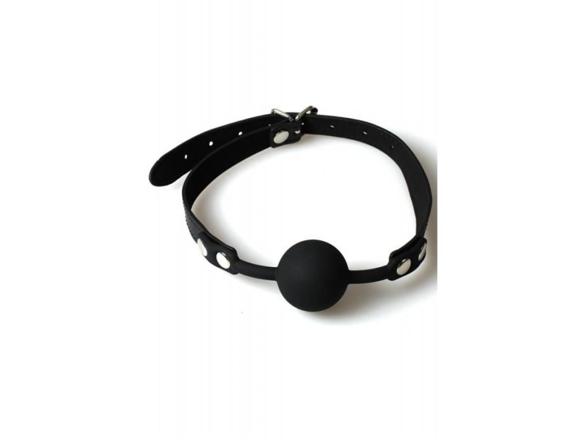Colar Gag Preto com Bola de Silicone Black Tu SECRET PLAY