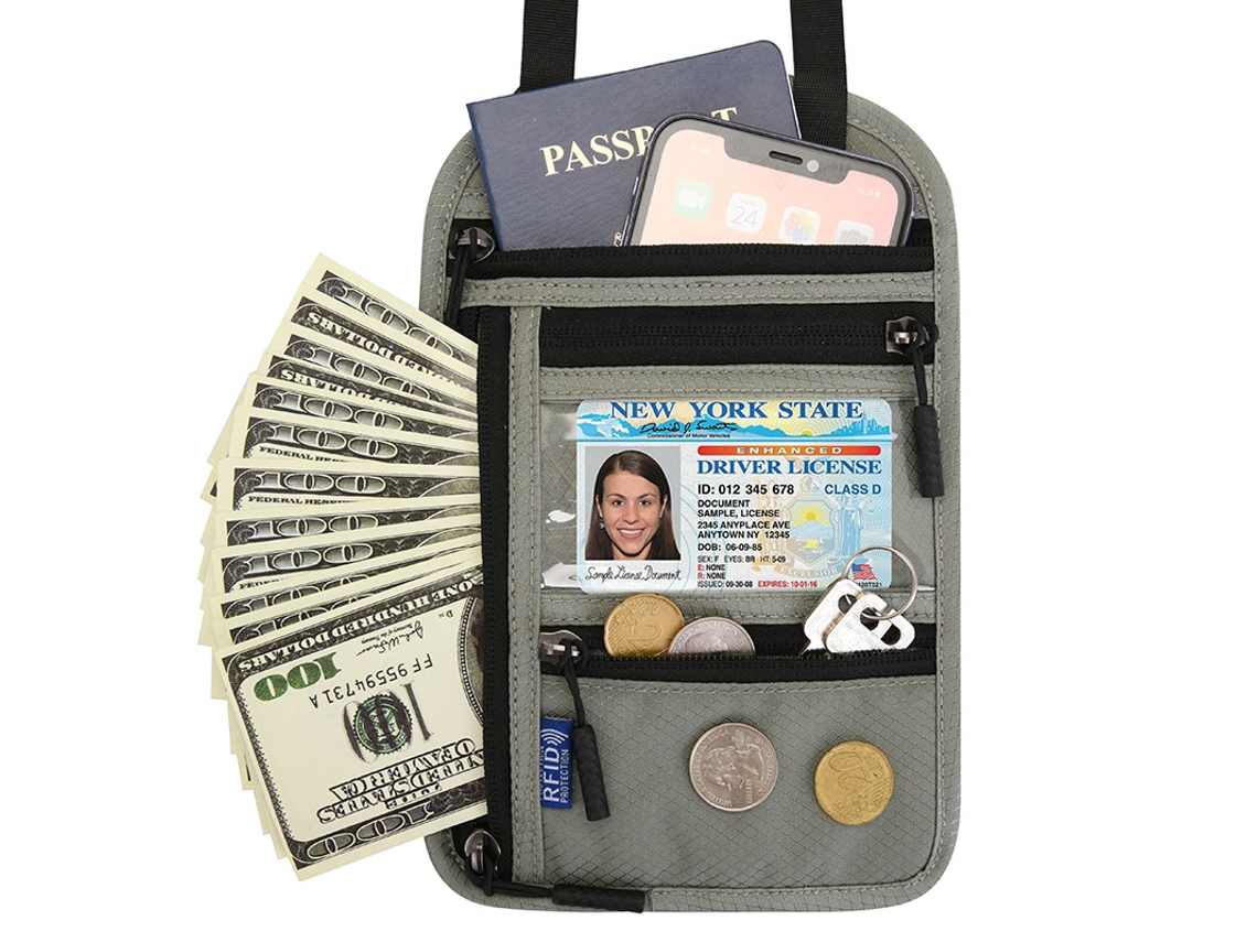 Bolsa Multifuncional Para Passaporte, Bolsa Transversal De Ombro, Porta, Bilhetes De Viagem, Estojo Para Documentos