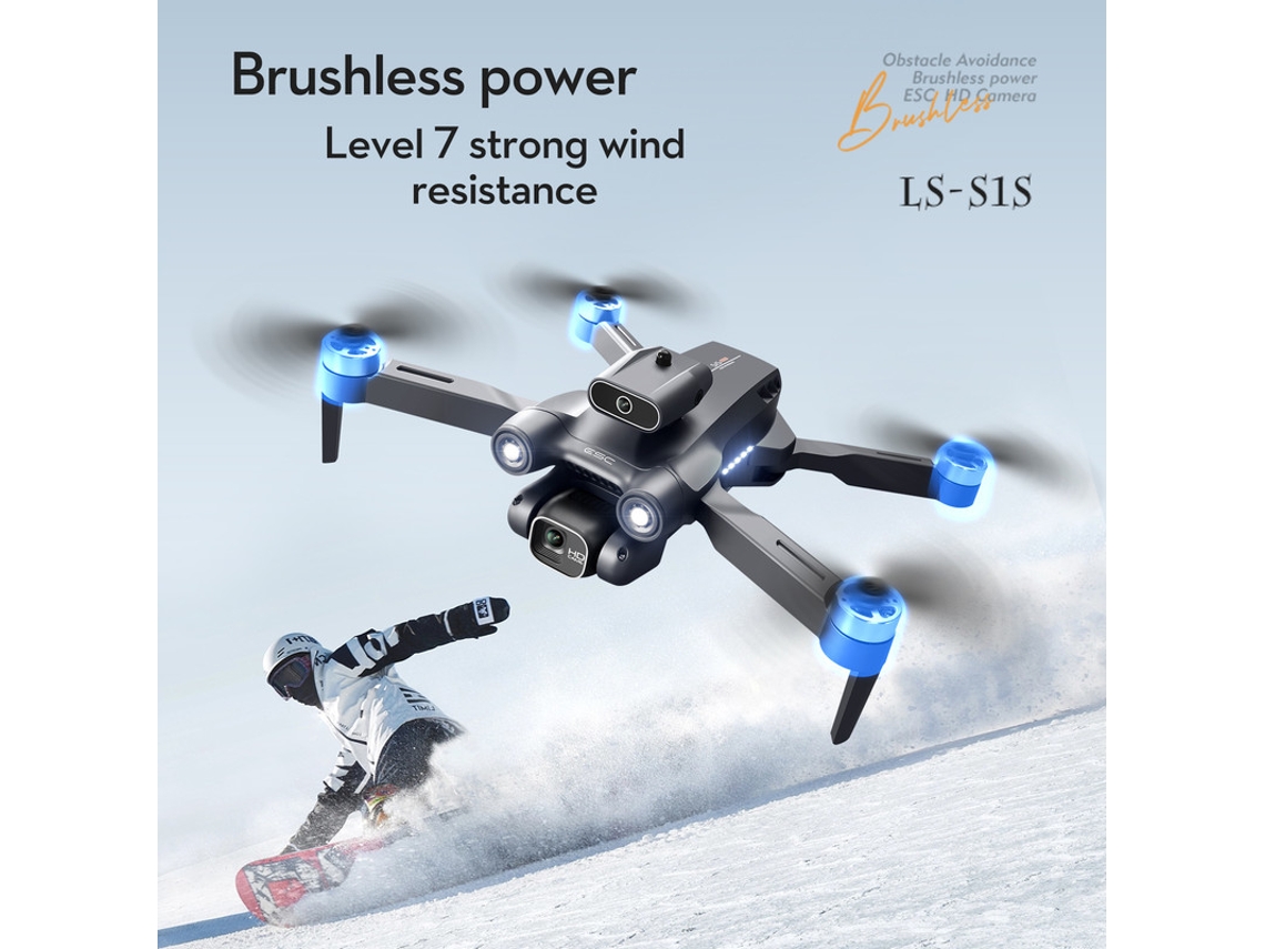 S1S Mini Drone4K Duração Da Bateria18 Min Preto