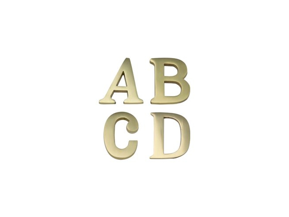 Letras Em Latão Polido D-100mm