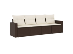 Garden Sofa Set, Garden Sofa Sets Vidaxl Marrom Rattan / Vime (n/a)