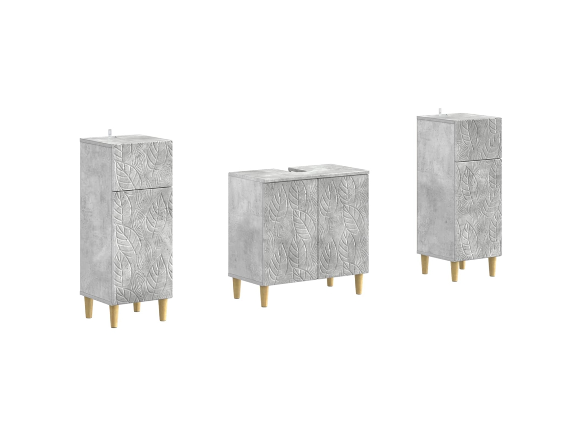 Vidaxl Conjunto De Armário De Banheiro Com 2 Peças Delft