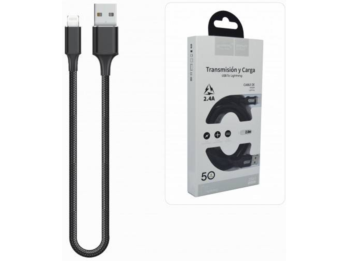 Cabo LKS Lightning para Apple (2.4A - 200 cm)