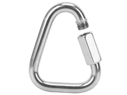 Mosquetão triangular reforçado em aço inoxidável 8,5 x 7 cm E 60 kN
