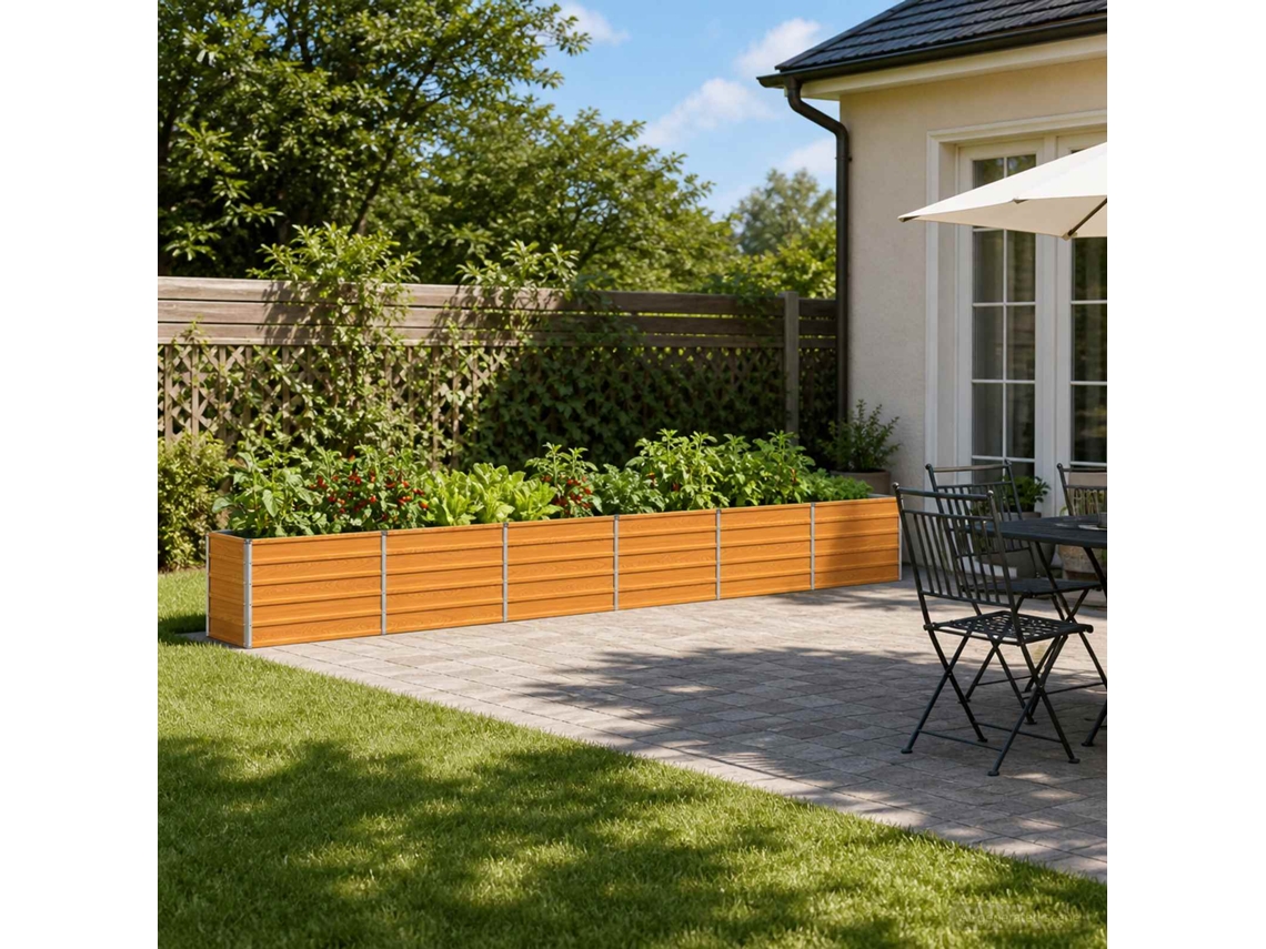 Vidaxl Cama De Jardim Elevada Natural 480 X 40 X 55 Cm