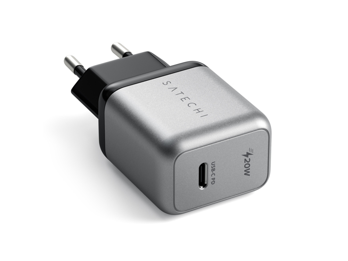 Carregador Parede SATECHI USB-C PD 20W Cinzento