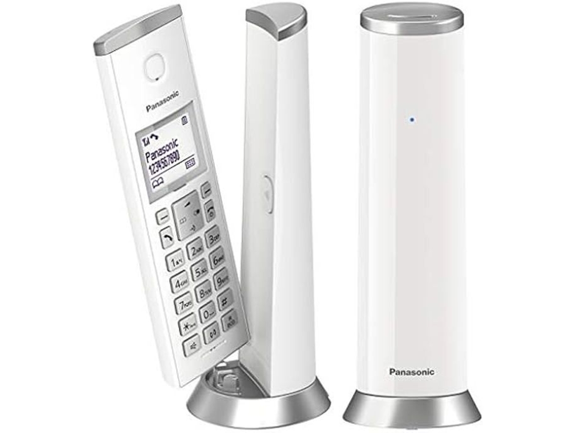 Telefone Dect Sem Fio PANASONIC Kx-Tgk212Jtw com Luz de Fundo Lcd de 1 5 Polegadas Toques Brancos Chamadas de Spam Eco E