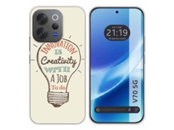 Capa Tumundosmartphone De Silicone Para Vivo V70 5g Com Design Criativo De Desenho Animado