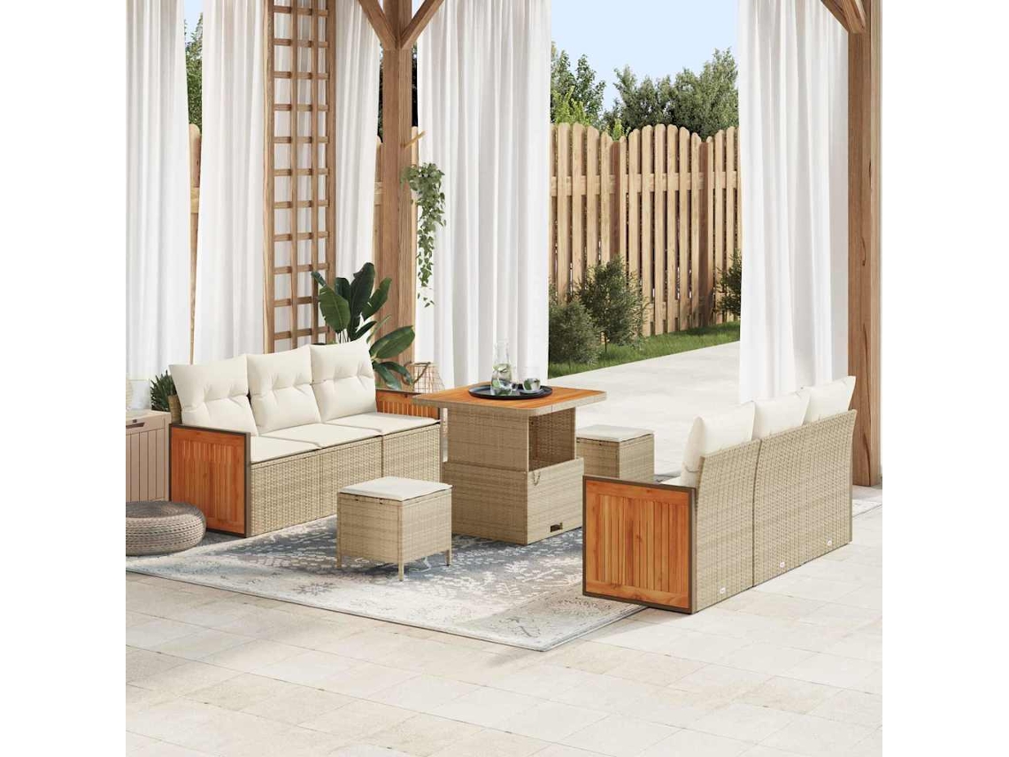 Vidaxl Conjunto De Sofá De Jardim 11 Unid. 8-número De Lugares