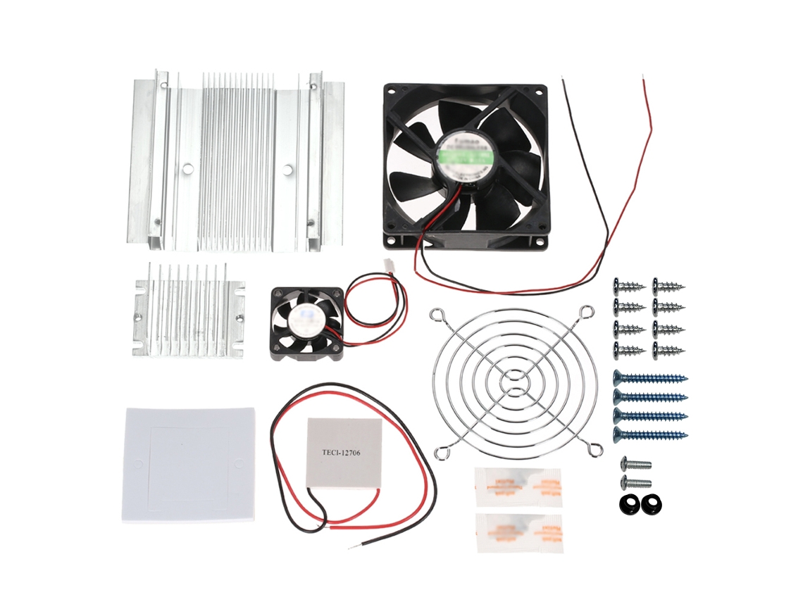 Kit de Refrigeração Termoelétrica Peltier Diy Tec1 12706 com Radiador e Ventilador
