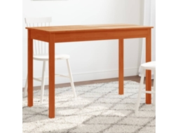 Vidaxl Mesa De Jantar 110x55x75cm Madeira De Pinho Maciça Castanho Mel