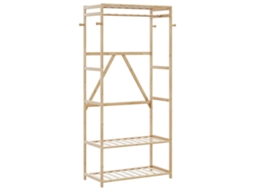 Vidaxl Roupeiro Com Prateleiras 80x40x175 Cm Bambu