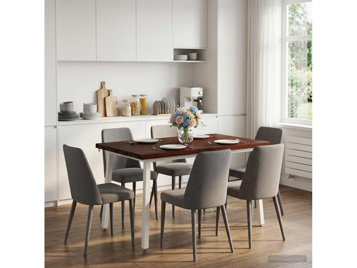 Vidaxl 120 X 70 X 75 Cm Madeira Sólida De Acácia Retangular