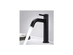 Torneira De Cozinha, Água Fria Simples Em Aço Inoxidável Preto Fosco Para Cozinha, Rosca Macho G1/2" (rosca Macho G1/2"), Estilo Clássico Europeu