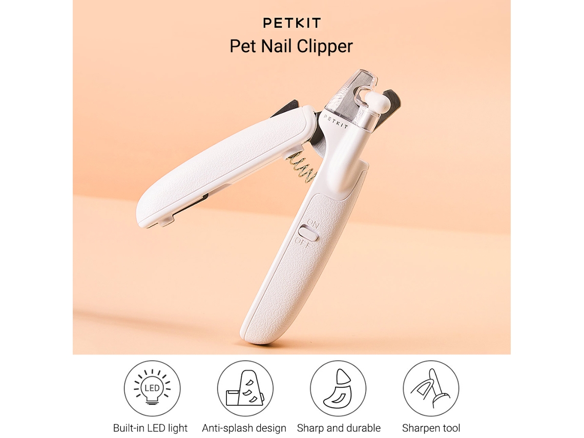 Petkit Pet Cat Dog Safety Nail Clippers Com Iluminação Led Previne O Corte Dos Vasos Sanguíneos Das Unhas Grooming Cutter Trimmer Para Animais De Esti