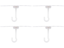 Conjunto De Ganchos Adesivos Para Suporte Mosquiteiro, Superfície Lisa E Acabamento Em Plástico De Alta Qualidade, Fácil