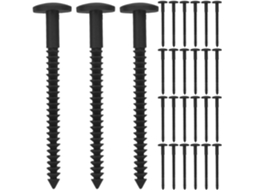 Conjunto Com 60 Peças De Fixadores Para Persianas Vinil, Parafusos De Plástico 3 Polegadas E Pinos Travamento Para
