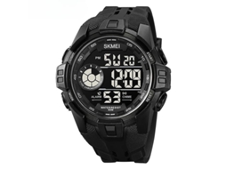 Lurelia Relógio Digital Desportivo Masculino, Calendário, Cronómetro, Alarme, Retroiluminação Led, Plástico, 50m, Preto, Vermelho E, Modelo Lx12890
