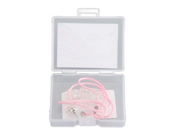 Suporte Para Aparelho Auditivo Transparente Com Clipe E Cordão Rosa Em Nylon, Fácil De Fixar, Cordão Para Trabalho Ao Ar Livre