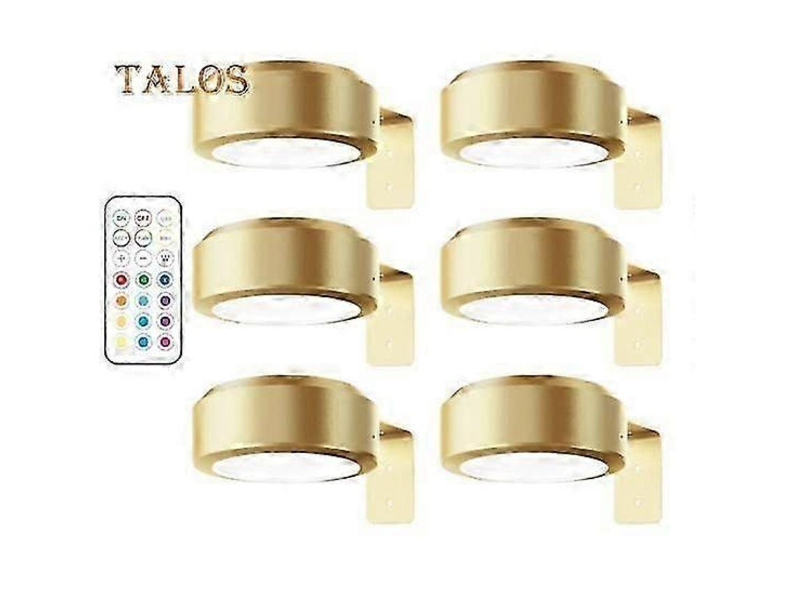 Luminária de parede BRILVIBERA com imagem dupla, alimentada por bateria e com controle remoto, 100 lúmens, intensidade regulável. Ideal para decoração de paredes.