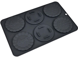 Forma de silicone para cupcakes com 6 cavidades, ecológica.
