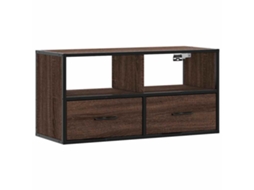Tv Cabinet, Tv Cabinets Vidaxl Marrom Madeira Processada (n/a)