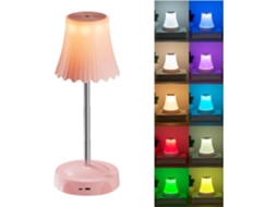 Luminária de mesa recarregável Semi Fio com altura e brilho ajustáveis.