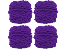 Fio De Tricô 4x Fio De Tricô Para Crochê, Fio Macio E Grosso Para Projetos De Fios Slowmoose