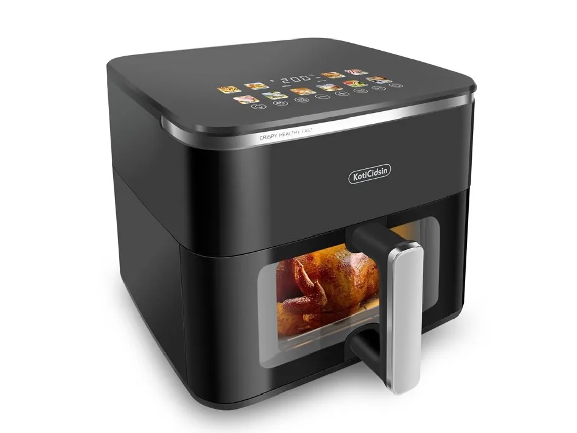 Fritadeira A Ar - Koticidsin - 11l - 2000w - Tela Sensível Ao Toque Com Janela Visível