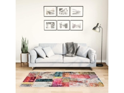 Vidaxl Tapete Lavável 80x150 Cm Patchwork Multicor