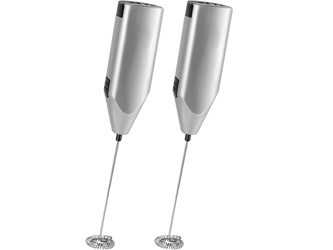 2x Espumador De Leite Silencioso Portátil Batedor Ovos Mini Mixer Elétrico Alta Potência Para