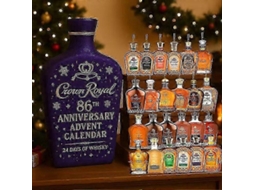 Calendário De Advento Navideño 2025 Acrílico 2d Decoração Estilo Completo 24 Dias Crown Royal
