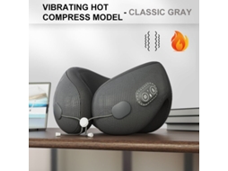 Almofada De Viagem Multifuncional Com Massagem Elétrica No Pescoço E Espuma De Memória Em Forma De U Com Vibração E Aquecimento Ma Aquaforge