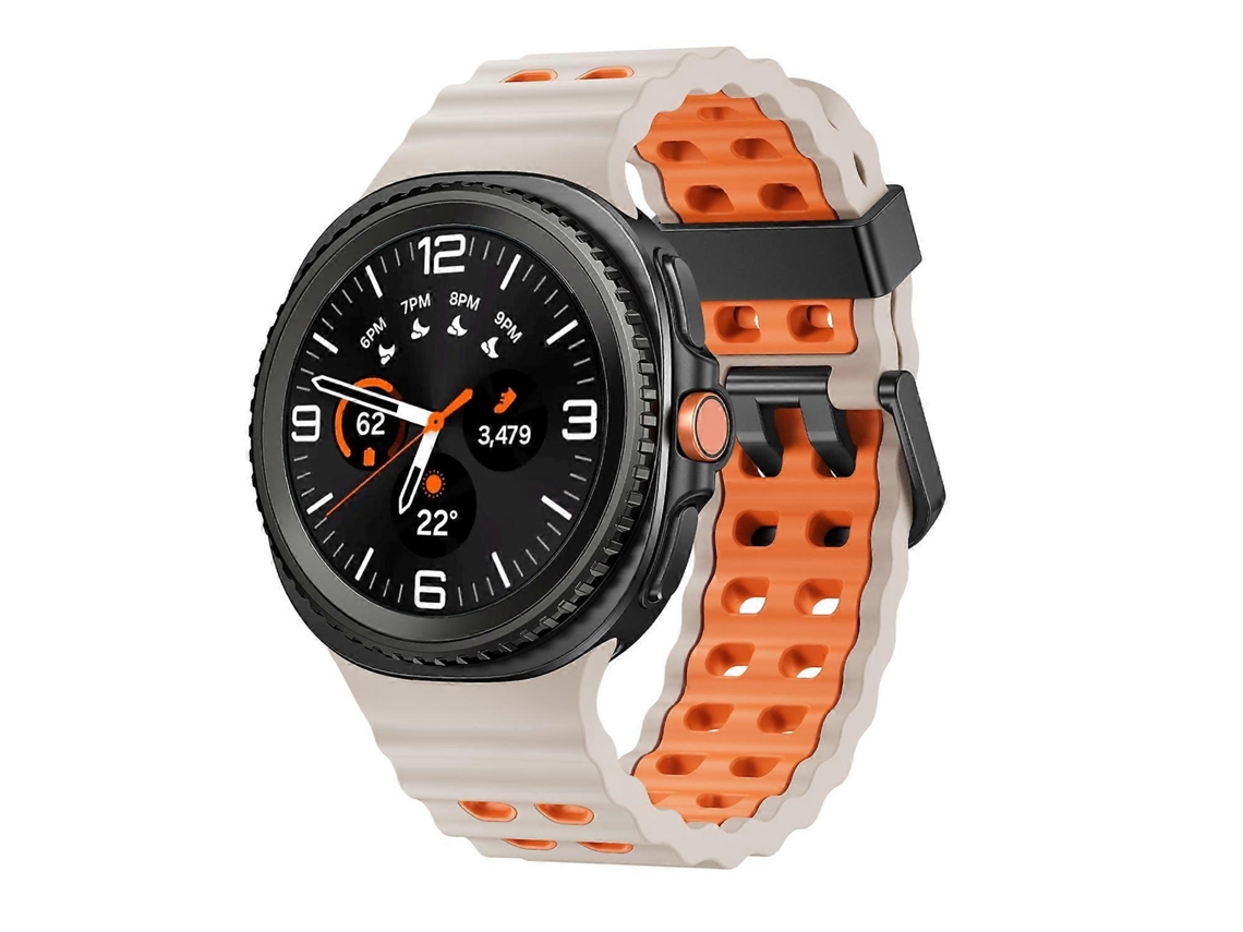 Pulseira De Silicone Bicolor Com Fecho De Liberação Rápida Estilo Oceano Para Samsung Galaxy Watch 8 40/44mm