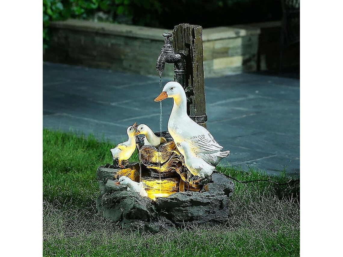 Estátua De Jardim Com Luz Led Decoração De Animais Escultura De Pomar Sem Água Para Jardim E Interior