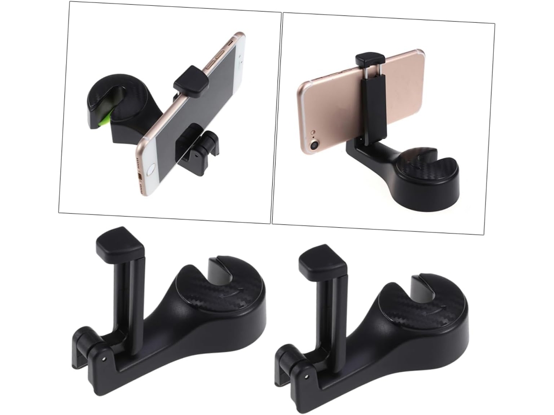 Suporte para Celular Giratório 360° para Banco Traseiro de Carro, Preto, Fácil de Instalar. SFUSHOS