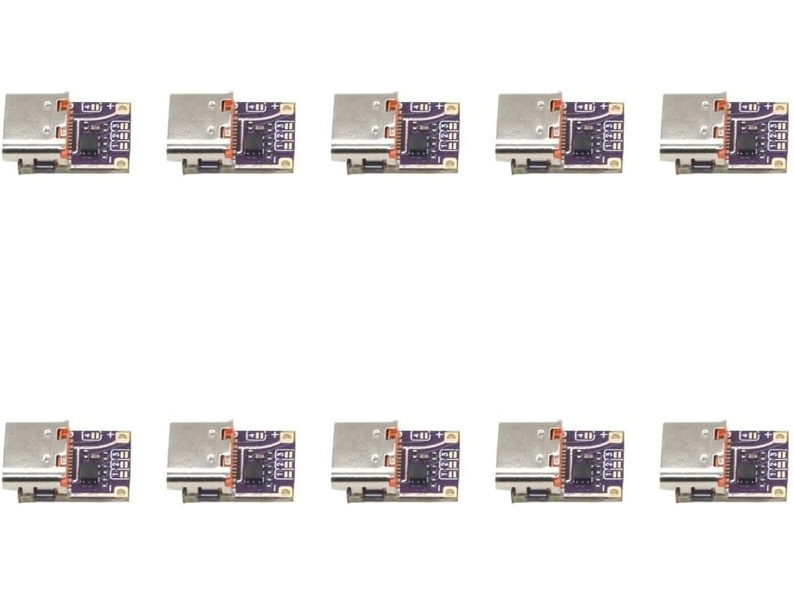 Embalagem Com 10 Adaptadores Usb-c Pd Trigger - Voltagem Ajustável 5v 9v
