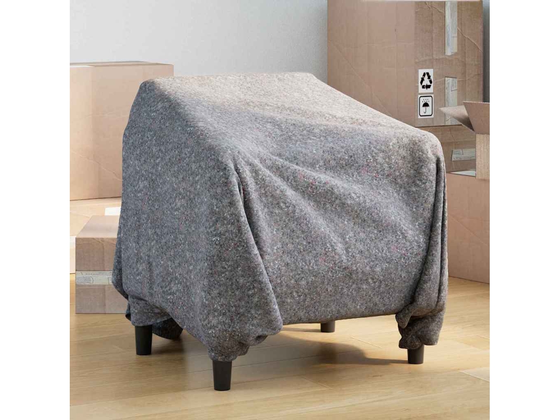 Vidaxl Cobertores Para Mudanças 5 Pcs Cinzeto 150 X 200 Cm Tecido