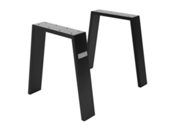 Conjunto de 2 Pés de mesa loft industrial ML-Design 44x42 cm aço preto fosco design em forma de U