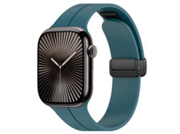 Pulseira De Silicone Para Relógio Xdfind Com Fivela Dobrável Preta E Ranhura Plana