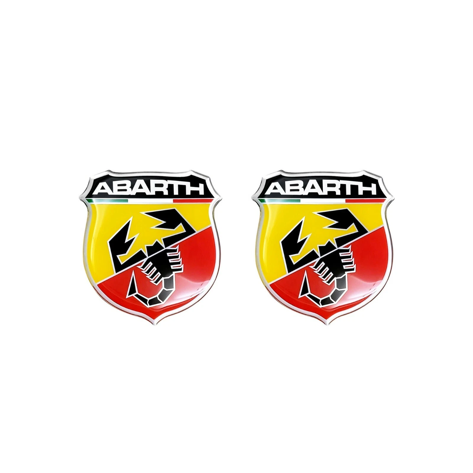 Adesivo 3d Oficial Abarth 2 Escudos De 30 Mm