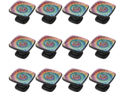 Puxadores Quadrados Para Armários De Cozinha, Puxadores Para Armários E Gavetas, 12 Peças, Estampa Tie Dye Em Aquarela