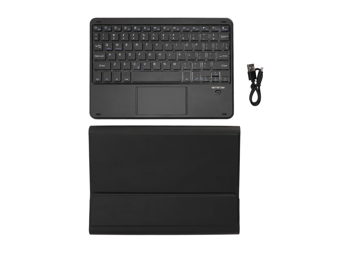 2026zentro-capa Teclado Tablet Couro Bluetooth Anti-risco Touchpad Para Galaxy Tab S6 Lite 10.4 Polegadas Sm P613 P619 P610 P615 Preto