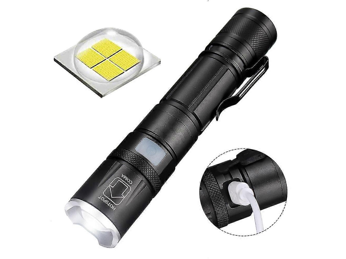 Lanterna Led De Bolso Recarregável Usb Para Caminhadas, Acampamentos, Superbrilhante, 5 Modos Olysi Shop