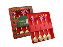 Conjunto de Talheres de Natal Colher em Aço Inoxidável RNEMITERY