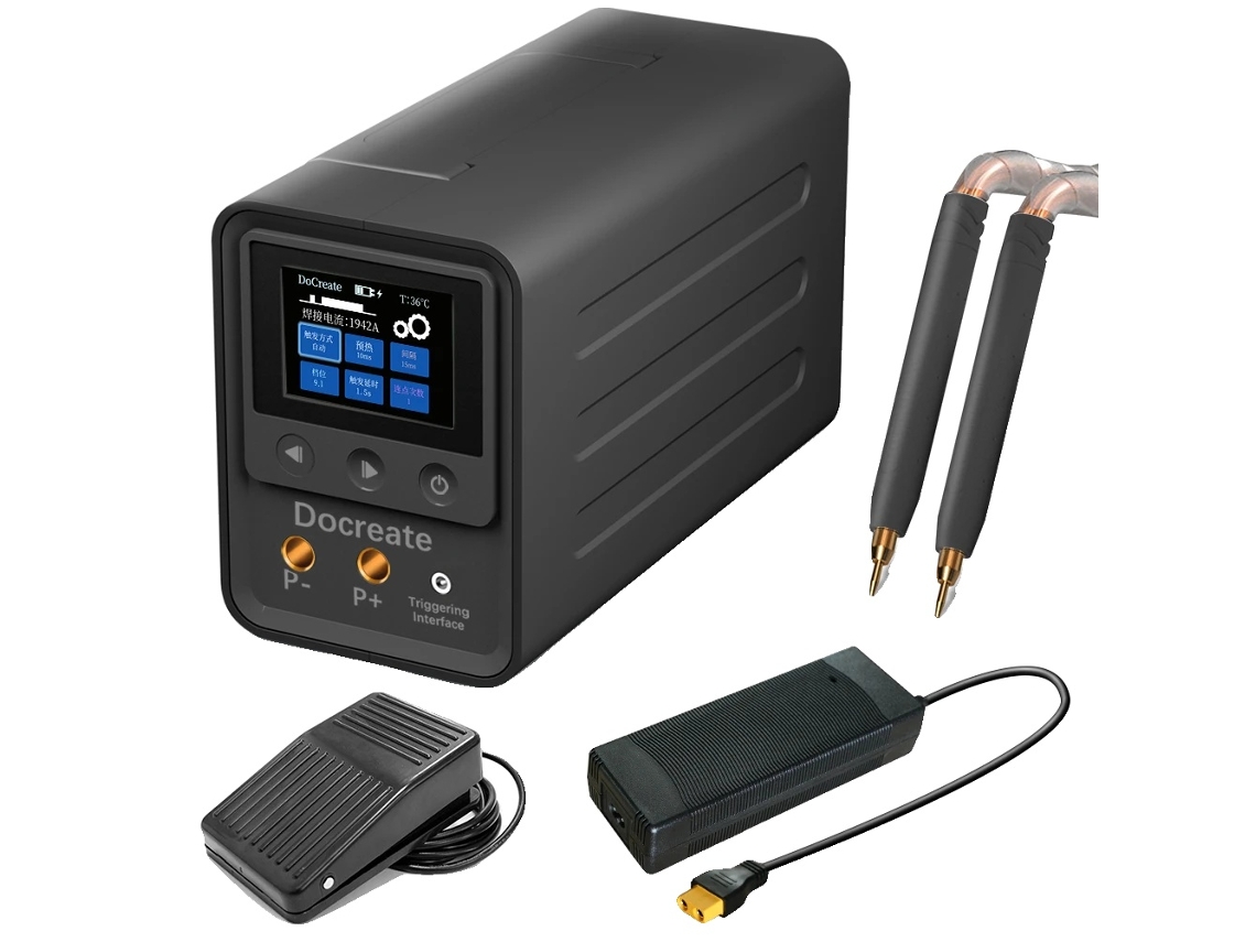 Máquina De Soldagem Por Ponto Com Capacitor, 10kw De Potência, 1800a De Corrente, Preto