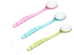 Conjunto De 3 Escovas Banho Longas Fomiyes Com Escova Corporal Esfoliante, Ferramenta Completa Para Limpeza E Massagem